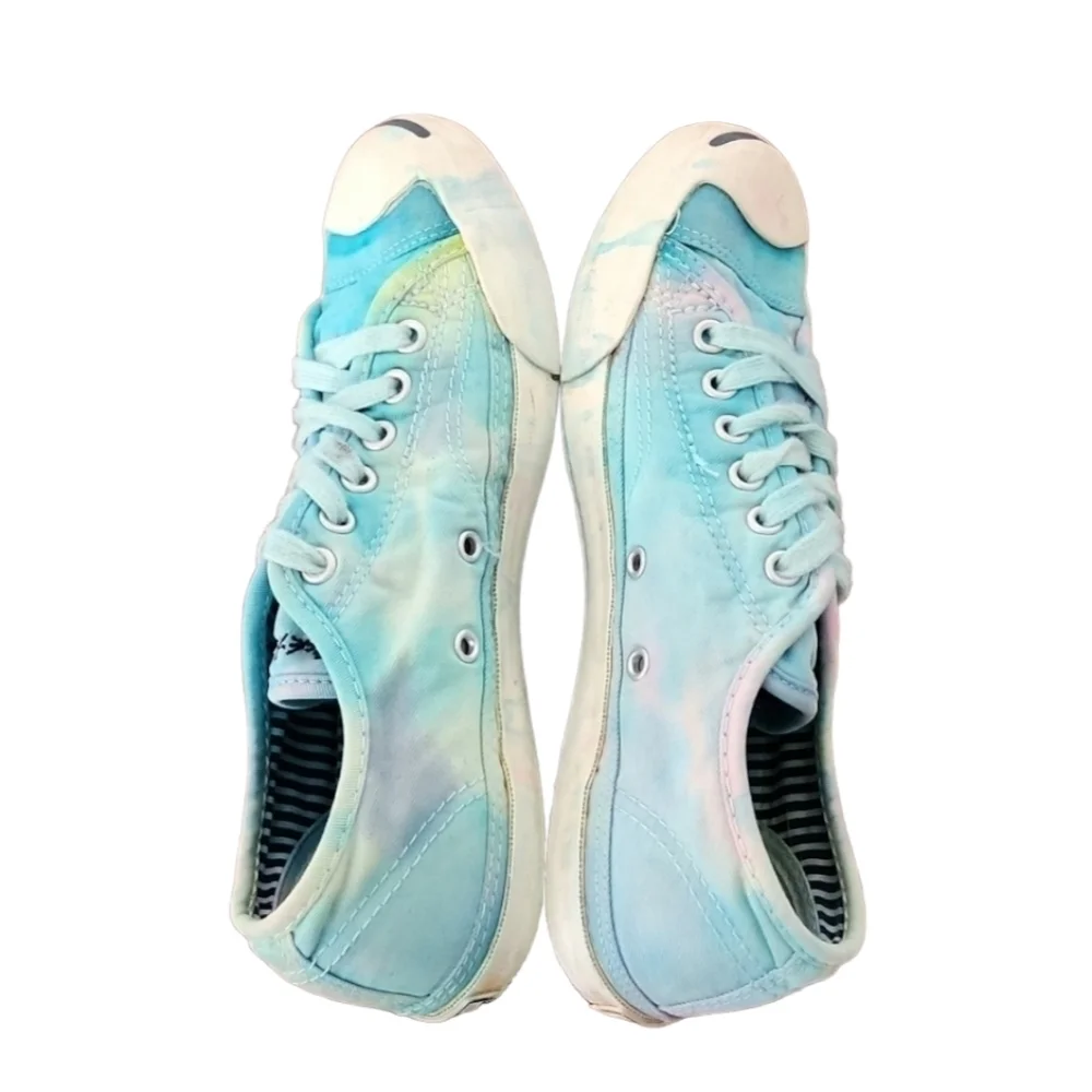 CONVERSE Jack Purcell Mermaid Tie Dye Sneakers Womens 7 Mens 5 Custom OOAK Beach